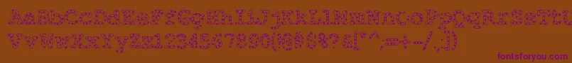 Alphabeticsprinkles Font – Purple Fonts on Brown Background