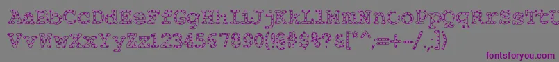 Police Alphabeticsprinkles – polices violettes sur fond gris