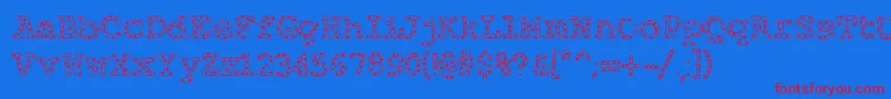 Alphabeticsprinkles Font – Red Fonts on Blue Background