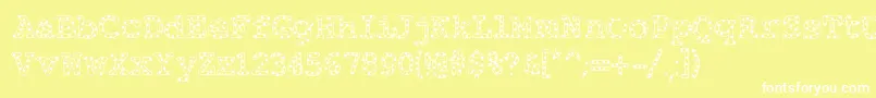 Alphabeticsprinkles Font – White Fonts on Yellow Background