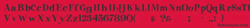 Pixiefont Font – Black Fonts on Red Background