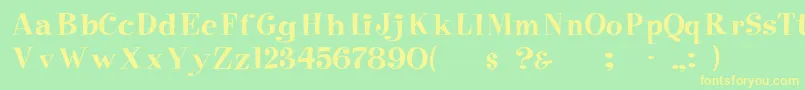 Więcej informacji o czcionce Pixiefont Czcionka Pixiefont – żółte czcionki na zielonym tle