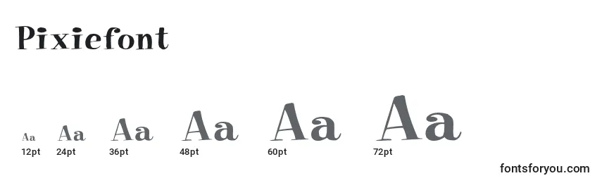 Pixiefont Font Sizes