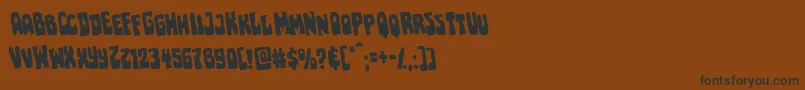 Шрифт Pocketmonsterrotate – чёрные шрифты на коричневом фоне