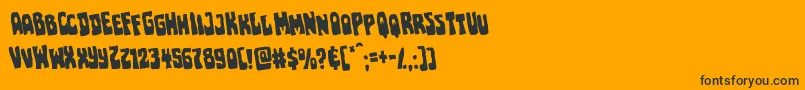 Pocketmonsterrotate Font – Black Fonts on Orange Background