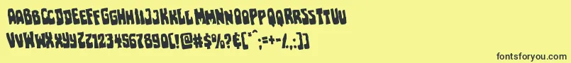 Pocketmonsterrotate Font – Black Fonts on Yellow Background