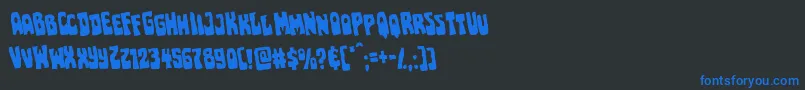 Pocketmonsterrotate Font – Blue Fonts on Black Background
