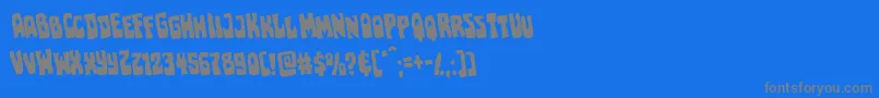 Pocketmonsterrotate Font – Gray Fonts on Blue Background
