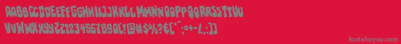 Шрифт Pocketmonsterrotate – серые шрифты на красном фоне