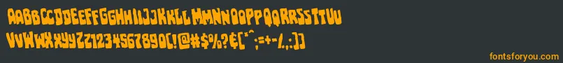 Pocketmonsterrotate Font – Orange Fonts on Black Background