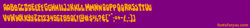 Pocketmonsterrotate Font – Orange Fonts on Purple Background