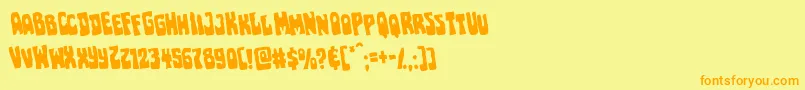 Pocketmonsterrotate Font – Orange Fonts on Yellow Background