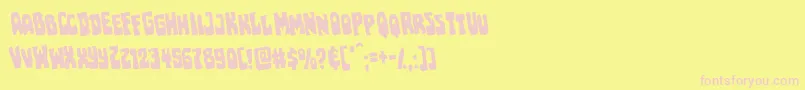 Pocketmonsterrotate Font – Pink Fonts on Yellow Background