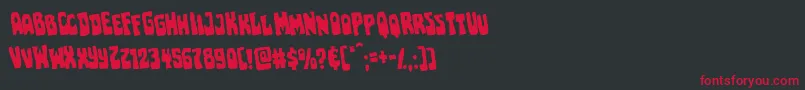 Pocketmonsterrotate Font – Red Fonts on Black Background