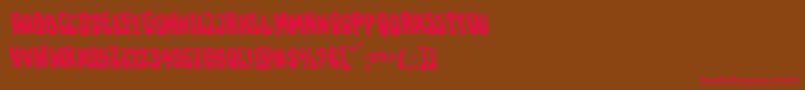 Pocketmonsterrotate Font – Red Fonts on Brown Background