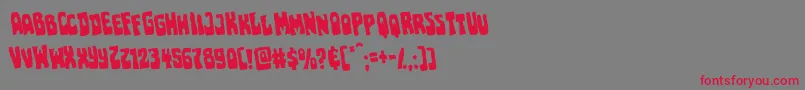 Pocketmonsterrotate Font – Red Fonts on Gray Background