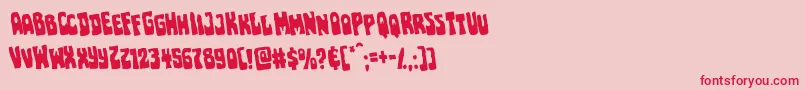 フォントPocketmonsterrotate – ピンクの背景に赤い文字
