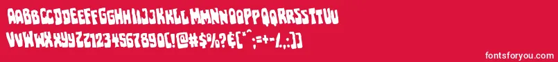 Pocketmonsterrotate Font – White Fonts on Red Background