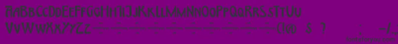 DkHimmelblau Font – Black Fonts on Purple Background