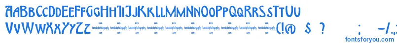 DkHimmelblau Font – Blue Fonts on White Background