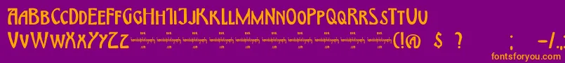 DkHimmelblau Font – Orange Fonts on Purple Background