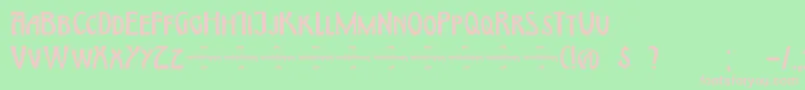 DkHimmelblau Font – Pink Fonts on Green Background