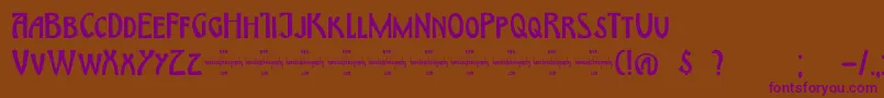 DkHimmelblau Font – Purple Fonts on Brown Background