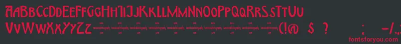DkHimmelblau Font – Red Fonts on Black Background