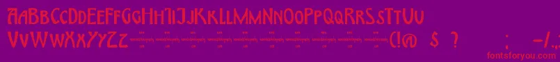 DkHimmelblau Font – Red Fonts on Purple Background