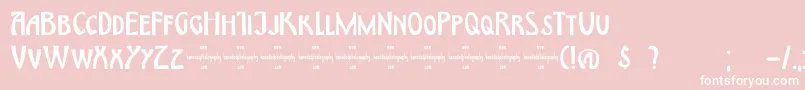DkHimmelblau Font – White Fonts on Pink Background