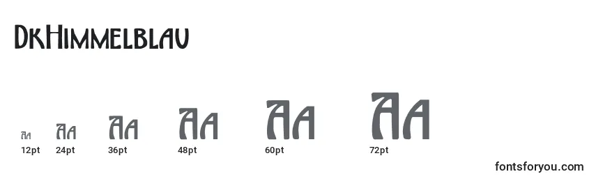 Размеры шрифта DkHimmelblau