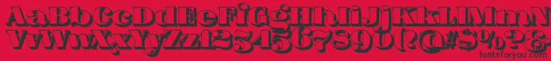 Police FatFlamingo5Side – polices noires sur fond rouge