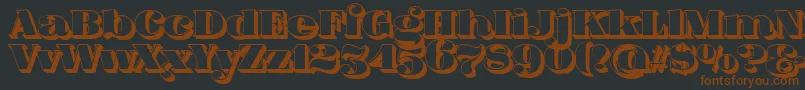 More about FatFlamingo5Side Font FatFlamingo5Side Font – Brown Fonts on Black Background