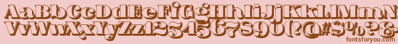 More about FatFlamingo5Side Font FatFlamingo5Side Font – Brown Fonts on Pink Background