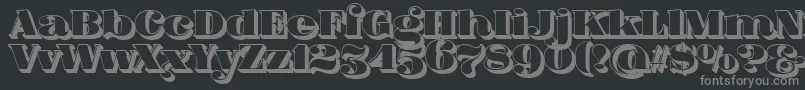 FatFlamingo5Side Font – Gray Fonts on Black Background