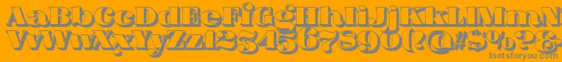 FatFlamingo5Side Font – Gray Fonts on Orange Background