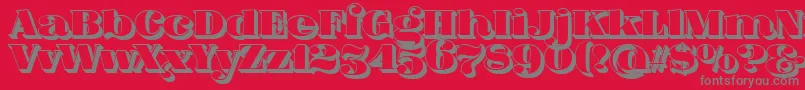 FatFlamingo5Side Font – Gray Fonts on Red Background