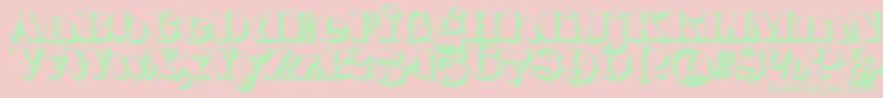 More about FatFlamingo5Side Font FatFlamingo5Side Font – Green Fonts on Pink Background
