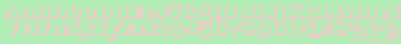 FatFlamingo5Side Font – Pink Fonts on Green Background