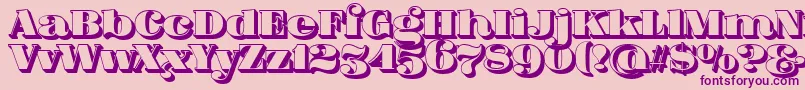 More about FatFlamingo5Side Font FatFlamingo5Side Font – Purple Fonts on Pink Background