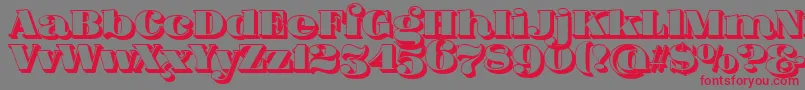FatFlamingo5Side Font – Red Fonts on Gray Background