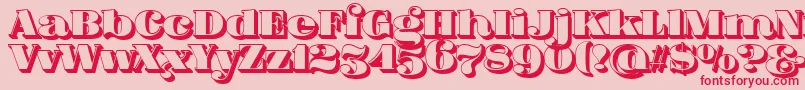 FatFlamingo5Side Font – Red Fonts on Pink Background
