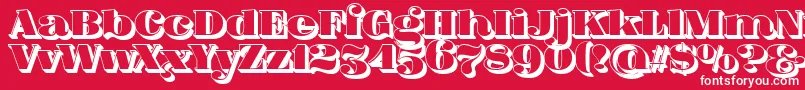 フォントFatFlamingo5Side – 赤い背景に白い文字