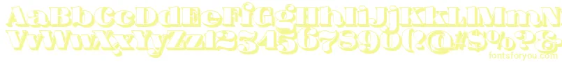 More about FatFlamingo5Side Font FatFlamingo5Side Font – Yellow Fonts on White Background