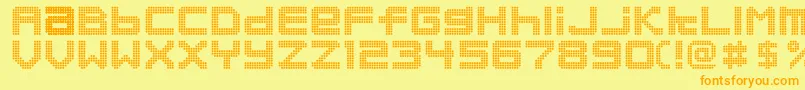 Orandakankana Font – Orange Fonts on Yellow Background