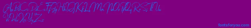 Jacklyne Font – Blue Fonts on Purple Background