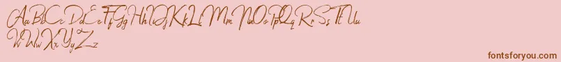 Jacklyne Font – Brown Fonts on Pink Background