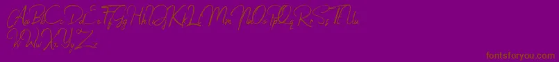 Jacklyne Font – Brown Fonts on Purple Background