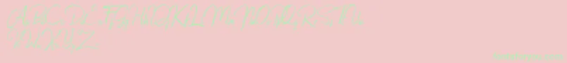 Jacklyne Font – Green Fonts on Pink Background