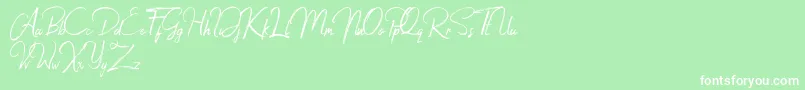 Jacklyne Font – White Fonts on Green Background